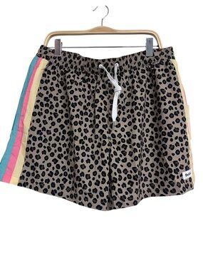 NEW Mens Duvin Cheetah Disco Swim Shorts XXL